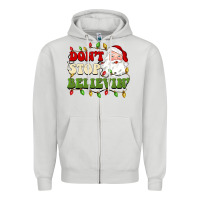 Dove Grey don't stop believin Zipper Hoodie - BarkalooDesign