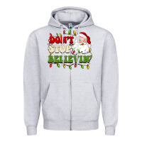 Heather Grey don't stop believin Zipper Hoodie - BarkalooDesign