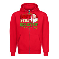 Red don't stop believin Zipper Hoodie - BarkalooDesign