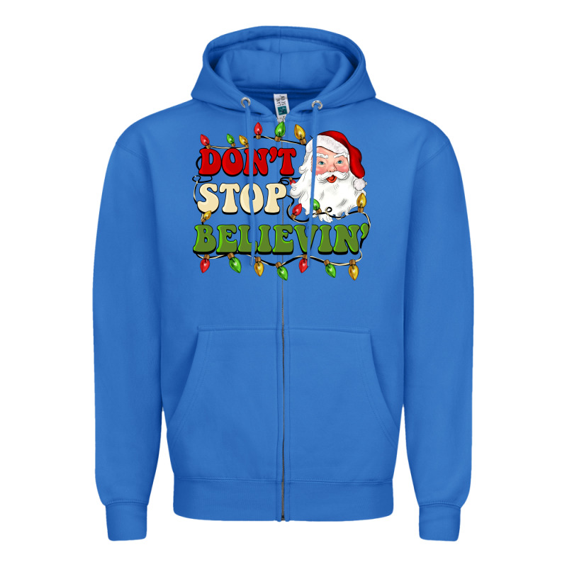 Don't Stop Believin Zipper Hoodie by BarkalooDesign | Teevron