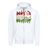 White don't stop believin Zipper Hoodie - BarkalooDesign