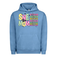 Pigment Pebble Blue she is mom Urban Hoodie - JahusDesignShop
