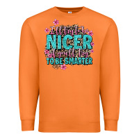 Carrot i'll try to be nicer if you'll try ti be smarter Premium Sweatshirt - AdoDesignShop