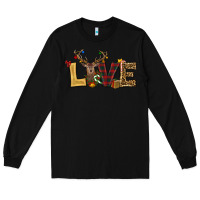 Black christmas reindeer love Long Sleeve Tee - RanaPortraitStore