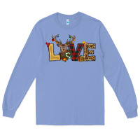 Colony Blue christmas reindeer love Long Sleeve Tee - RanaPortraitStore