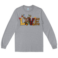 Heather Grey christmas reindeer love Long Sleeve Tee - RanaPortraitStore