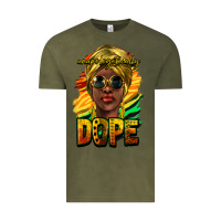 Vintage Olive Unapologetically dope afro Vintage Tee - HowdyJamesFarm
