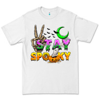 White Stay spooky Premium Tee - NancyCooperArtShop