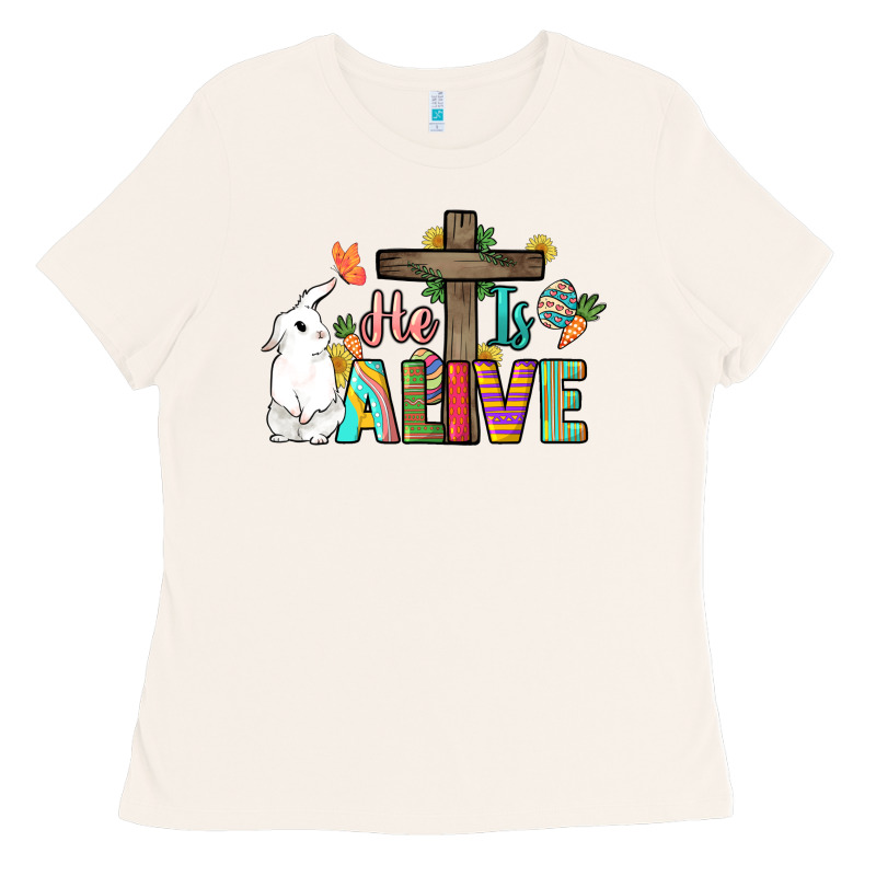 He Is Alive Easter Day Ladies Tee by HowdyJamesFarm | Teevron