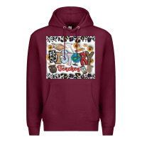 Burgundy Histtory Teacher Premium Hoodie - CowhideDigitalArt