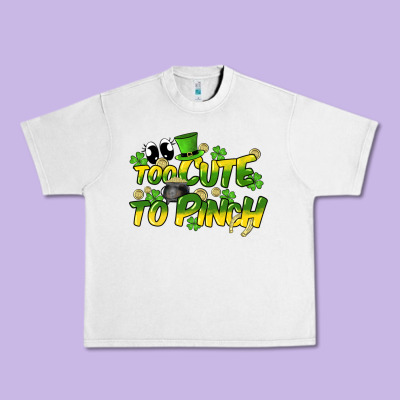 Too Cute To Pinch St. Patrick's Day Urban Heavy Tee Designed By Howdyjamesfarm