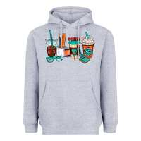 Heather Grey math teacher coffee cups Heavyweight Hoodie - AdoDesignShop