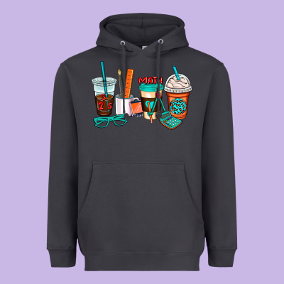 Math Teacher Coffee Cups Heavyweight Hoodie Designed By Adodesignshop