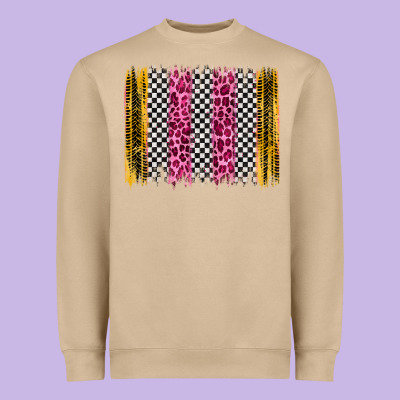 Race Leopard Brush Stroke Heavyweight Sweatshirt Designed By Artiststas