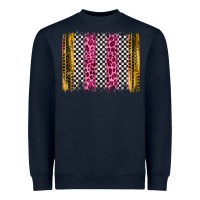 Navy race leopard brush stroke Heavyweight Sweatshirt - Artiststas