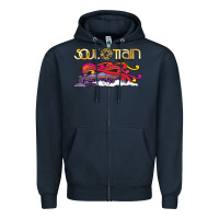 Navy Soul Train Zipper Hoodie - maiPhamDesign