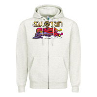 Oatmeal Heather Soul Train Zipper Hoodie - maiPhamDesign