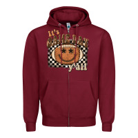 Burgundy it's game day y'all football smiley face Zipper Hoodie - BarkalooDesign