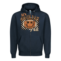 Navy it's game day y'all football smiley face Zipper Hoodie - BarkalooDesign