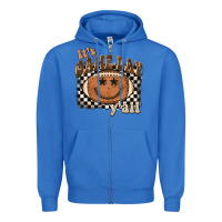 True Royal it's game day y'all football smiley face Zipper Hoodie - BarkalooDesign
