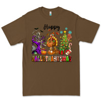 Cacao Happy Hallothanksmas Premium Tee - texasbilliewilder
