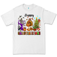 White Happy Hallothanksmas Premium Tee - texasbilliewilder