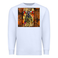 White first in last out firefighter Premium Sweatshirt - AdoDesignShop