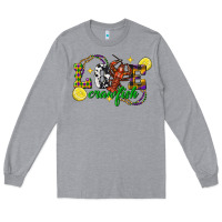 Heather Grey mardi gras love crawfish Long Sleeve Tee - FaDigitalArtStudio