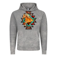 Cloud Rock Aztec Symbol White Horse Vintage Hoodie - FaDigitalArtStudio