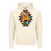 Vintage Artic Aztec Symbol White Horse Vintage Hoodie - FaDigitalArtStudio