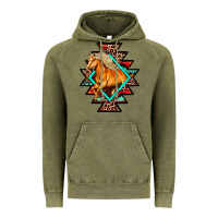 Vintage Olive Aztec Symbol White Horse Vintage Hoodie - FaDigitalArtStudio