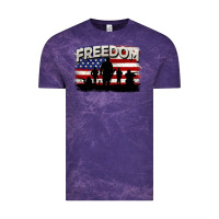 Cloud Purple Freedom 4th of july Vintage Tee - CowGirlArtShop