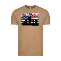 Vintage Coffee Freedom 4th of july Vintage Tee - CowGirlArtShop