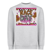 Heather Grey race day vibes Heavyweight Sweatshirt - Artiststas