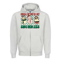 Dove Grey Chillin with my Snowmies Zipper Hoodie - BarkalooDesign