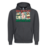 Smoke Chillin with my Snowmies Zipper Hoodie - BarkalooDesign