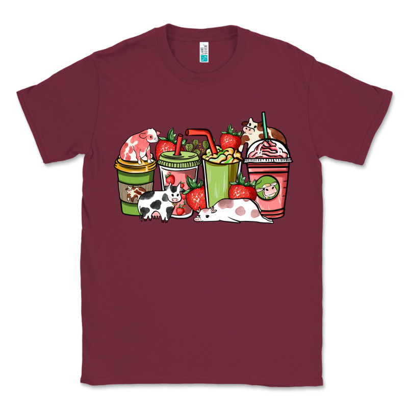 Cow And Strawberry Coffee Cups Classic Tee by HowdyJamesFarm | Teevron
