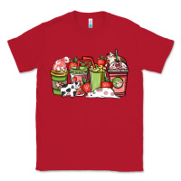 Red Cow and strawberry coffee cups Classic Tee - HowdyJamesFarm