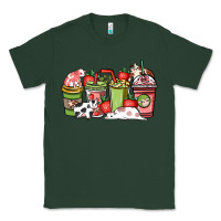 Sports Green Cow and strawberry coffee cups Classic Tee - HowdyJamesFarm