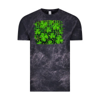 Cloud Black st patrick's day shamrock and plaid distressed background Vintage Tee - RanaPortraitStore