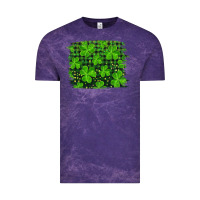 Cloud Purple st patrick's day shamrock and plaid distressed background Vintage Tee - RanaPortraitStore