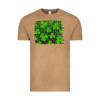 Vintage Camel st patrick's day shamrock and plaid distressed background Vintage Tee - RanaPortraitStore