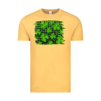 Vintage Mustard st patrick's day shamrock and plaid distressed background Vintage Tee - RanaPortraitStore