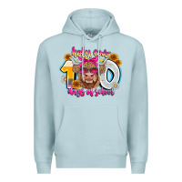 Blue Mist Holy Cow 100 Days Of School Premium Hoodie - CowhideDigitalArt