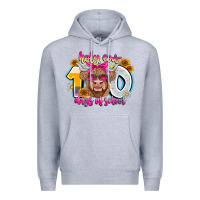 Heather Grey Holy Cow 100 Days Of School Premium Hoodie - CowhideDigitalArt