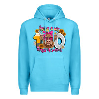 Ocean Blue Holy Cow 100 Days Of School Premium Hoodie - CowhideDigitalArt