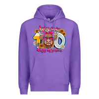 Purple Holy Cow 100 Days Of School Premium Hoodie - CowhideDigitalArt