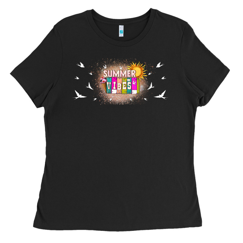 Summer Vibes With Birds Ladies Tee by TumblerDesignByShophia | Teevron