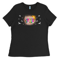 Black summer vibes with birds Ladies Tee - TumblerDesignByShophia