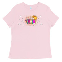 Bubblegum Pink summer vibes with birds Ladies Tee - TumblerDesignByShophia